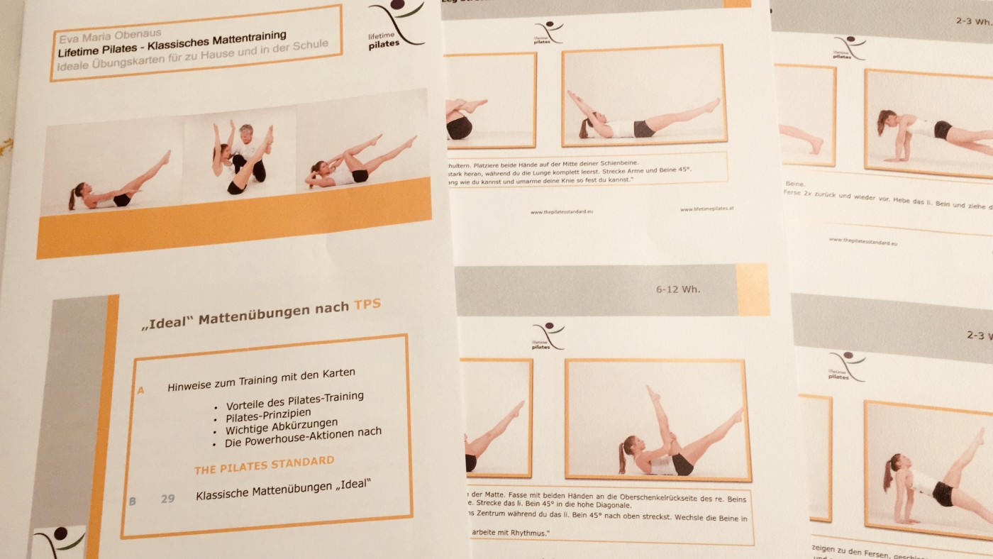 Pilates Übungskarten klassisch